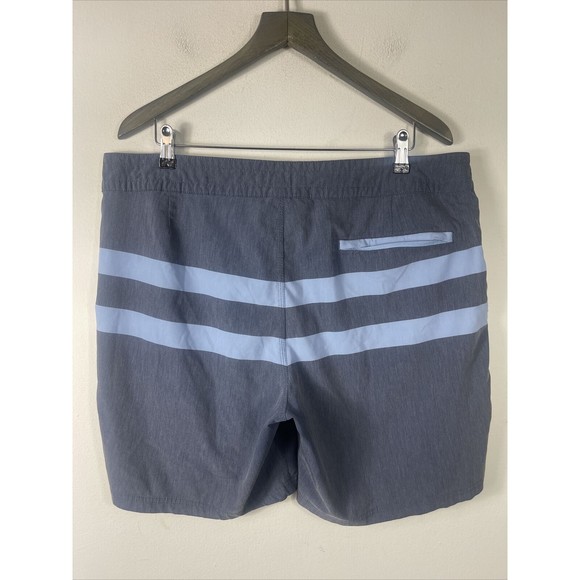 Fair Harbor Board Shorts Swim Trunks Mens Size 36 Blue Striped Print Surf Swim - Picture 5 of 6